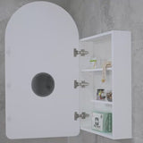 Arco Arch 550mm x 1000mm Mirrored Shaving Cabinet, Matte White