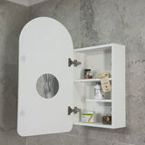 Arco Arch 400mm x 800mm Mirrored Shaving Cabinet, Matte White