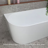 Avalon 1600mm Right Corner Freestanding Bath, Gloss White