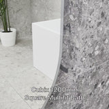 Cubix 1200mm Square Multifit Freestanding Bath, Matte White