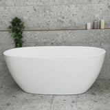 Byron Egg 1400mm Oval Freestanding Bath, Gloss White