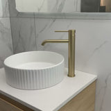 Profile III Extra Tall Basin Mixer, PVD Brushed Brass Gold