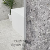 Cubix 1600mm Square Multifit Freestanding Bath, Gloss White