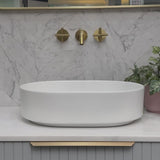 Pill Step 500mm x 370mm Above-Counter Basin, Matte White