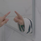 Arco Arch 400mm x 800mm Frontlit and Backlit LED Frameless Mirror with Frosted Glass Border and Demister