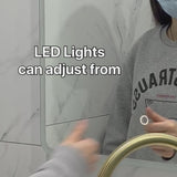 Circa Round 1200mm LED Mirror with Frosted Glass Border and Demister