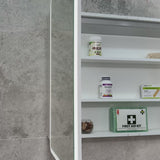 Retti Rectangular 900mm x 750mm Frontlit LED Mirrored Shaving Cabinet, Matte White