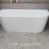 Avalon 1700mm Back to Wall Freestanding Bath, Gloss White