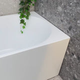 Avalon 1600mm Right Corner Freestanding Bath, Matte White
