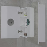 Retti Rectangular 900mm x 750mm Mirrored Shaving Cabinet, Matte White