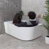 Arco Plus 1400mm Left Corner Bath, Gloss White