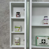 Arco Arch 1200mm x 800mm Mirrored Shaving Cabinet, Matte White