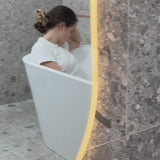 Avalon 1700mm Left Corner Freestanding Bath, Matte White