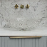 Ankara 510mm x 365mm Above-Counter Glass Basin, Clear Glass