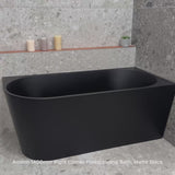 Avalon 1400mm Right Corner Freestanding Bath, Matte Black