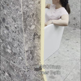 Avalon 1600mm Right Corner Freestanding Bath, Matte White