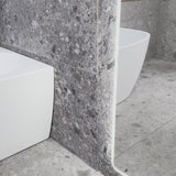 Byron Egg 1400mm Right Corner Freestanding Bath, Matte White