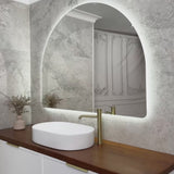 Arco Arch 1300mm x 1000mm Backlit LED Frameless Mirror with Polished Edge and Demister