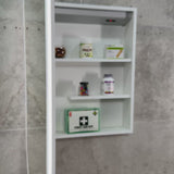 Pill Oval 600mm x 1200mm Frontlit LED Mirrored Shaving Cabinet, Matte White