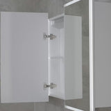 Retti Rectangular 1200mm x 750mm Frontlit LED Mirrored Shaving Cabinet, Matte White