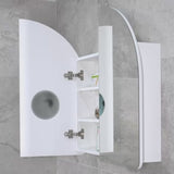 Arco Arch 800mm x 800mm Mirrored Shaving Cabinet, Matte White