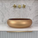 Disco Plus 415mm Above-Counter Basin, Matte Bronze