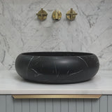 Disco Plus 415mm Above-Counter Basin, Fired Matte Nero Marquina