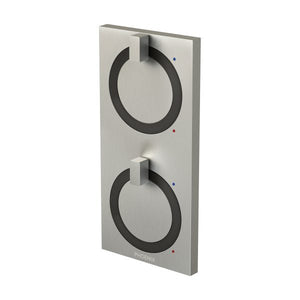 Phoenix Ortho Twin Shower/ Wall Mixer | Matte Brushed Nickel |