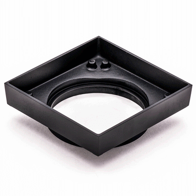 Brass Tile Insert Floor Waste | 90mm Outlet, Matte Black