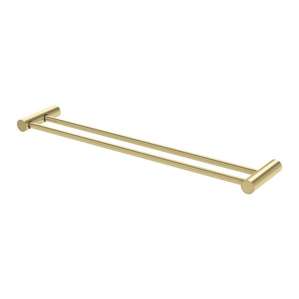 Phoenix Vivid Slimline Double Towel Rail 600mm, Brushed Gold