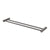 Phoenix Vivid Slimline Double Towel Rail 600mm | Brushed Carbon |
