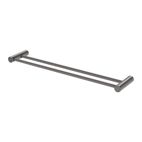 Phoenix Vivid Slimline Double Towel Rail 600mm | Brushed Carbon |