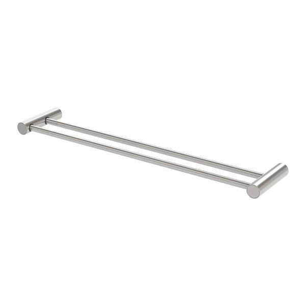 Phoenix Vivid Slimline Double Towel Rail 600mm, Brushed Nickel