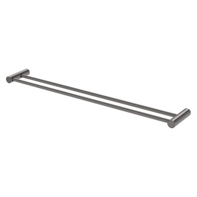 Phoenix Vivid Slimline Double Towel Rail 800mm | Brushed Carbon |