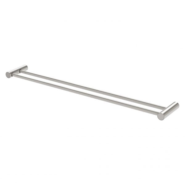 Phoenix Vivid Slimline Double Towel Rail 800mm | Brushed Nickel |