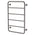 Phoenix Vivid Slimline Towel Ladder 800 x 500mm | Brushed Carbon |
