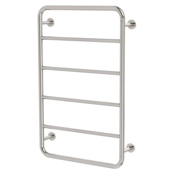 Phoenix Vivid Slimline Towel Ladder 800mm x 500mm, Brushed Nickel