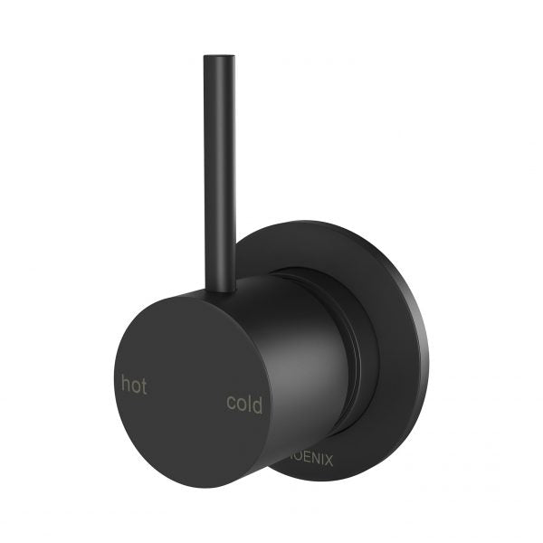 Phoenix Vivid Slimline Up Shower/ Wall Mixer, Matte Black