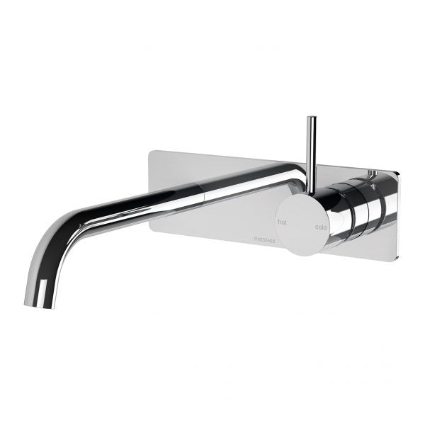 Phoenix Vivid Slimline Up Wall Basin/ Bath Mixer Set, Chrome