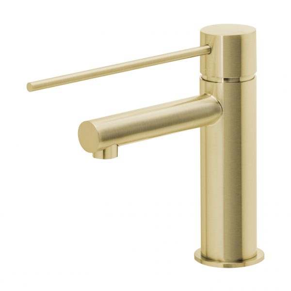 Phoenix Vivid Slimline Basin Mixer With Extended Lever, Brushed Gold