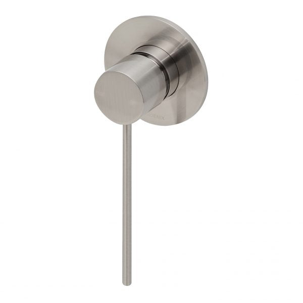 Phoenix Vivid Slimline Shower/ Wall Mixer With Extended Lever, Brushed Nickel