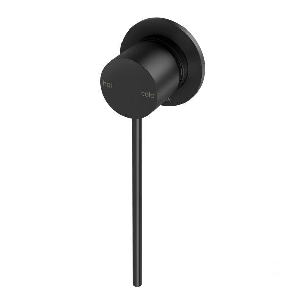 Phoenix Vivid Slimline Shower/ Wall Mixer 60mm Backplate With Extended Lever, Matte Black
