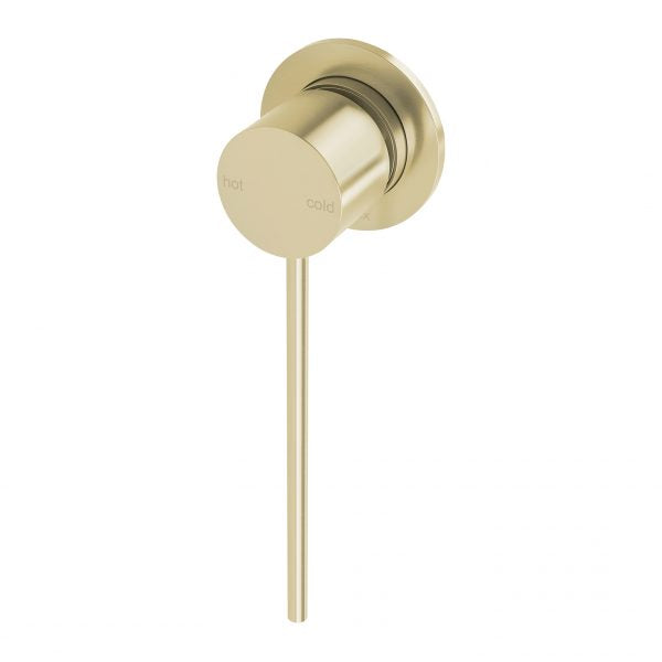 Phoenix Vivid Slimline Shower/ Wall Mixer 60mm Backplate With Extended Lever, Brushed Gold