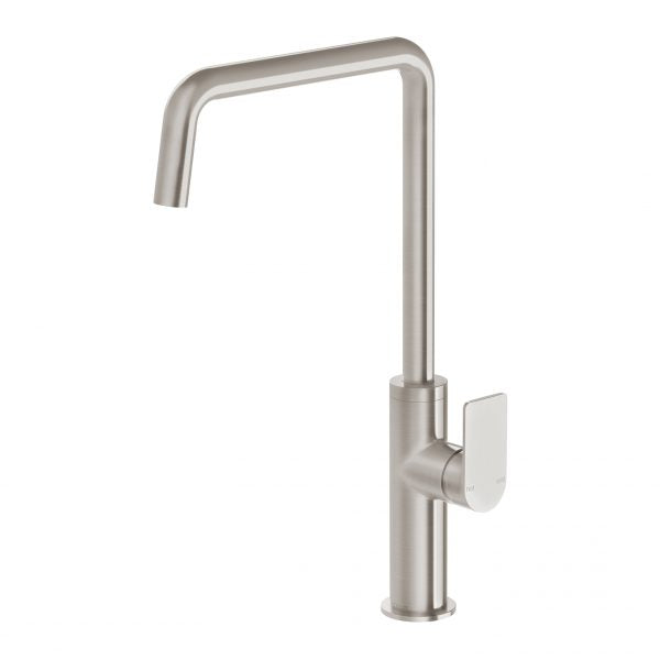 Phoenix Mekko Sink Mixer 190mm Squareline, Brushed Nickel