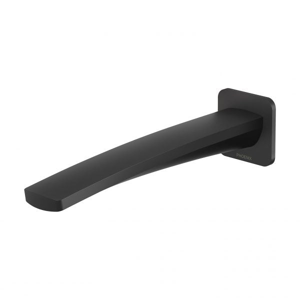 Phoenix Mekko Basin/ Bath Wall Outlet 200mm, Matte Black