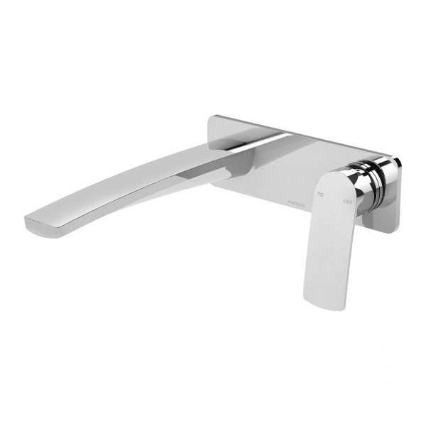 Phoenix Mekko Wall Basin/ Bath Mixer Set 200mm, Chrome