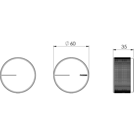 Phoenix Axia Wall Top Assemblies Standard Spindles | Brushed Nickel |