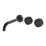 Phoenix Axia Wall Basin/ Bath Curved Outlet Hostess Set 180mm | Matte Black |