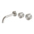 Phoenix Axia Wall Basin/ Bath Curved Outlet Hostess Set 180mm | Brushed Nickel |