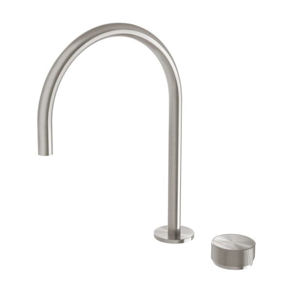 Phoenix Axia Hob Sink Mixer Set 220mm Gooseneck, Brushed Nickel